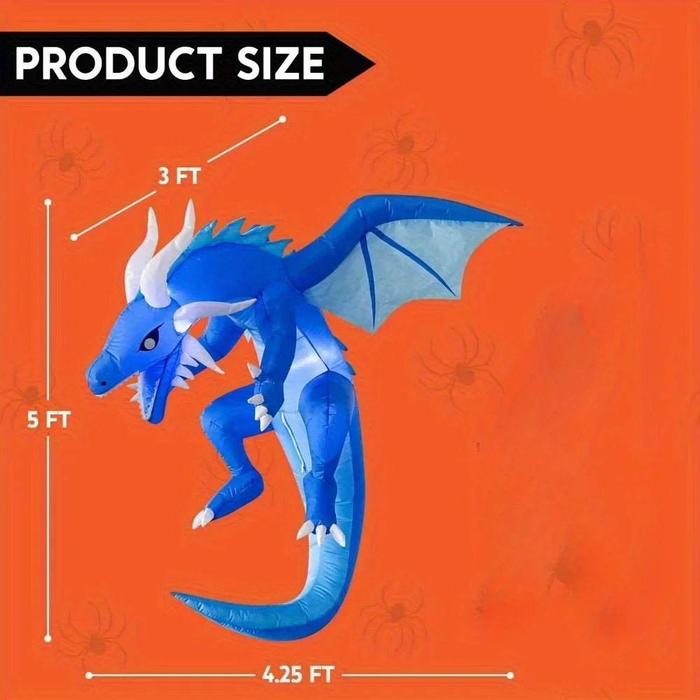 Halloween Dragon Inflatable Outdoor Lighted Yard Decoration