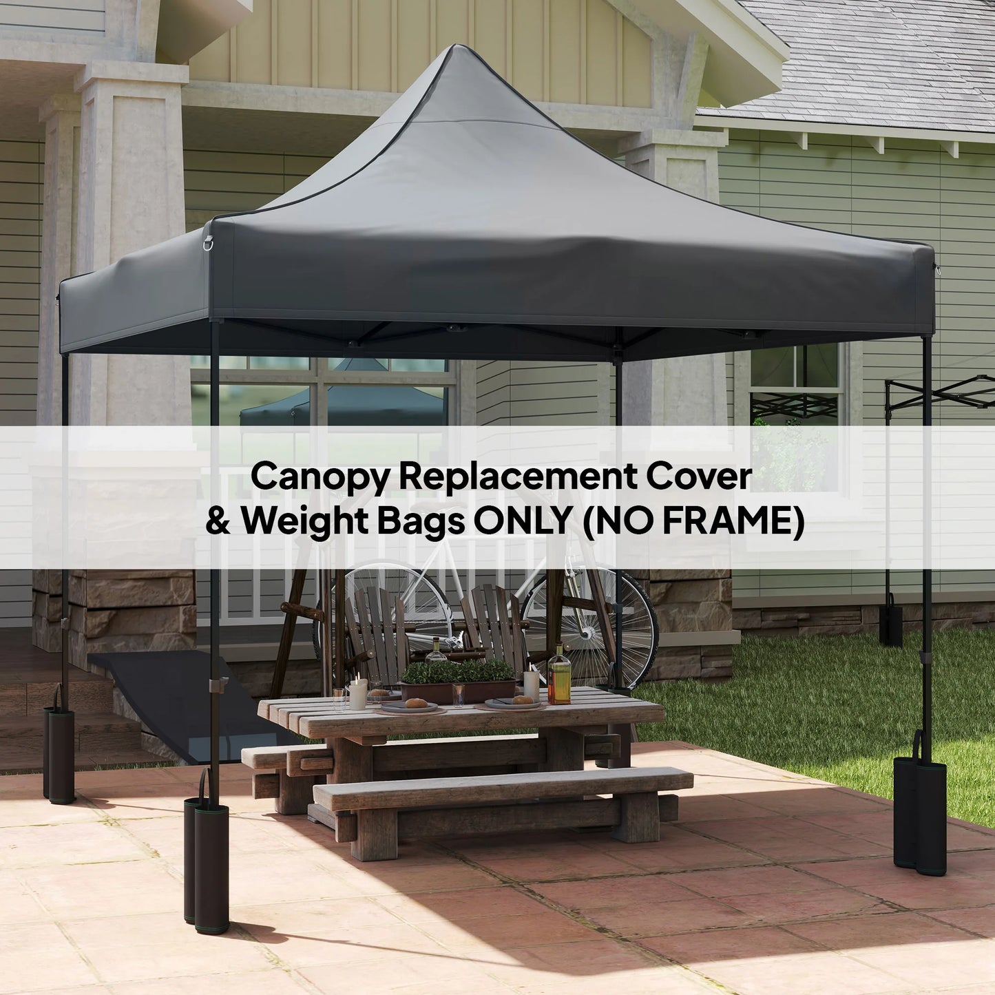 Outdoor UPF50 Oxford Canopy Replacement Top For Peak Poles