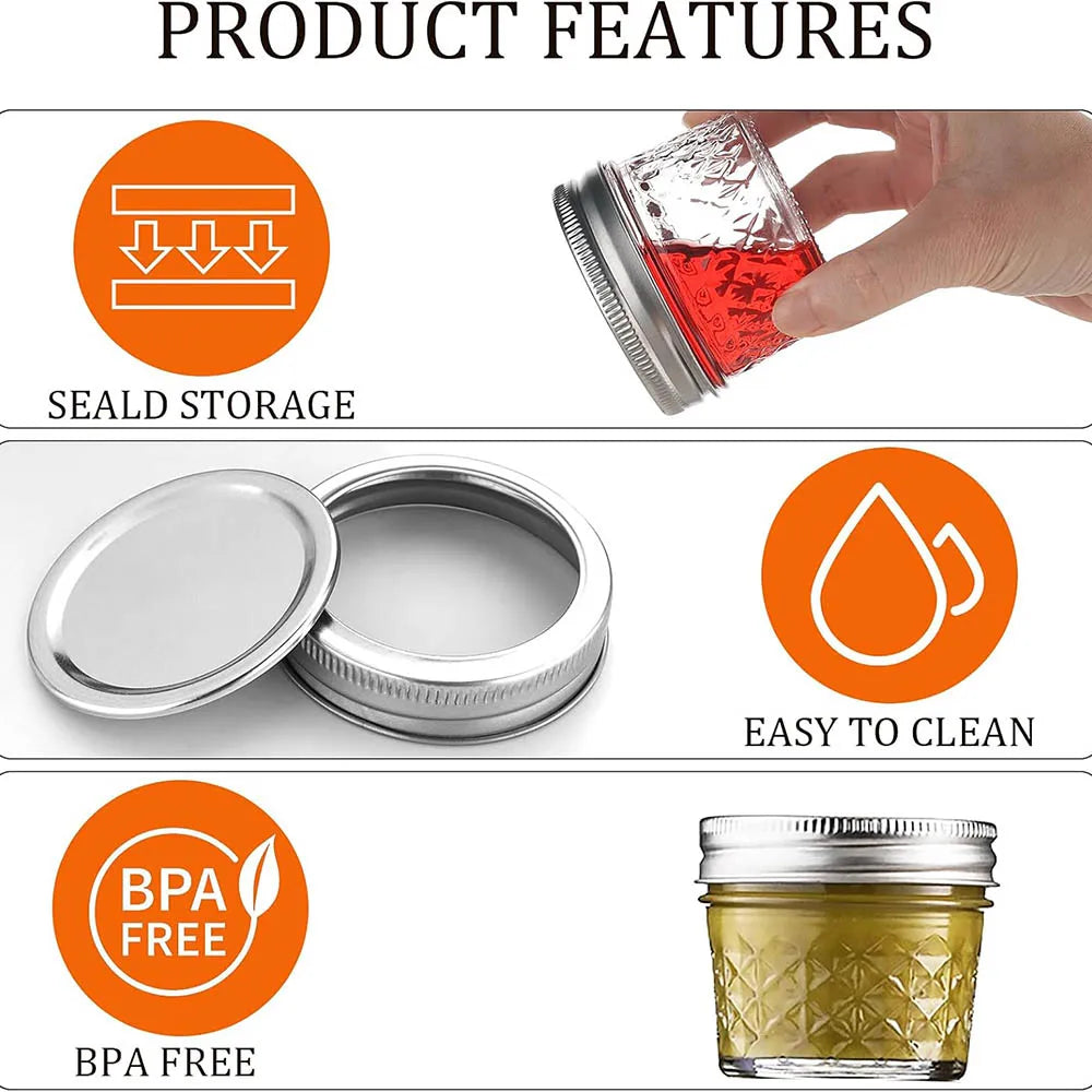Airtight Glass Mason Jars For Spices And Jam Storage