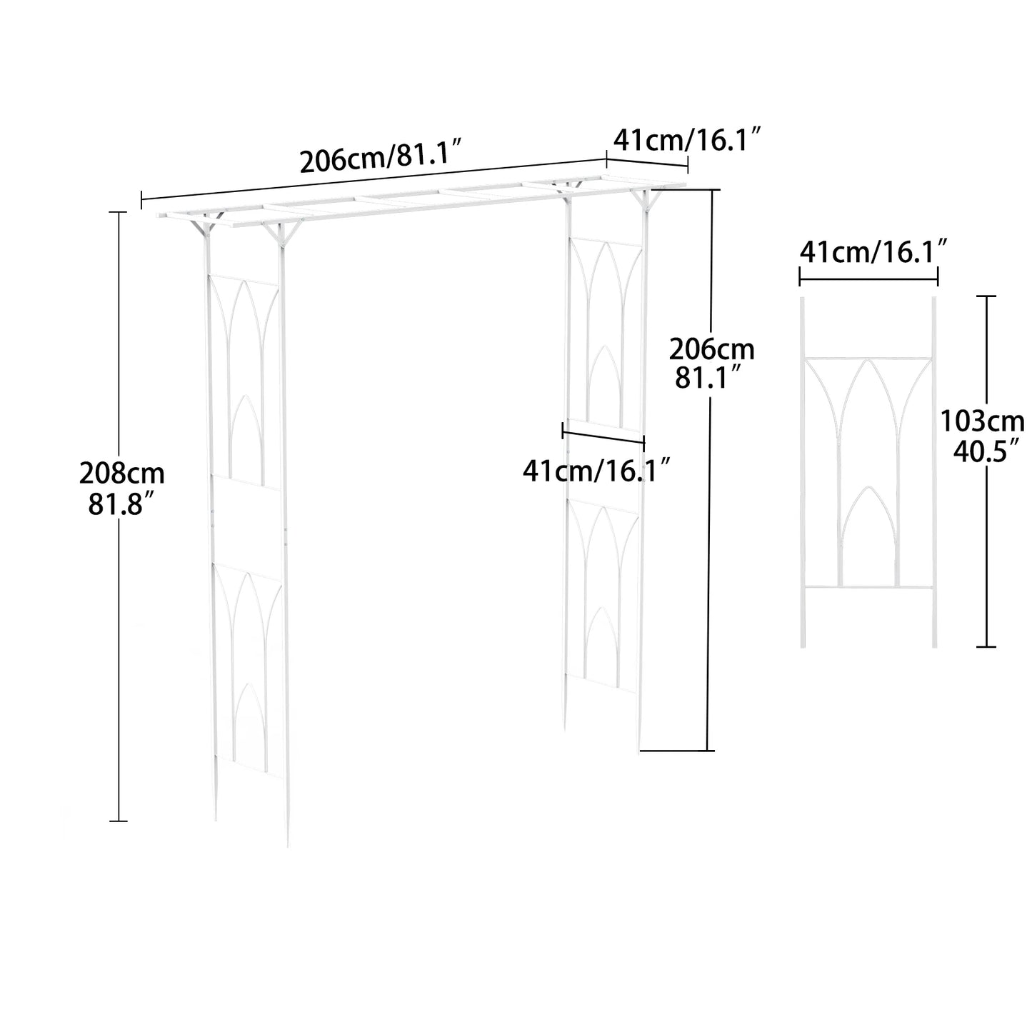 Premium Metal Garden Arch For Patio Outdoor Wedding Decor