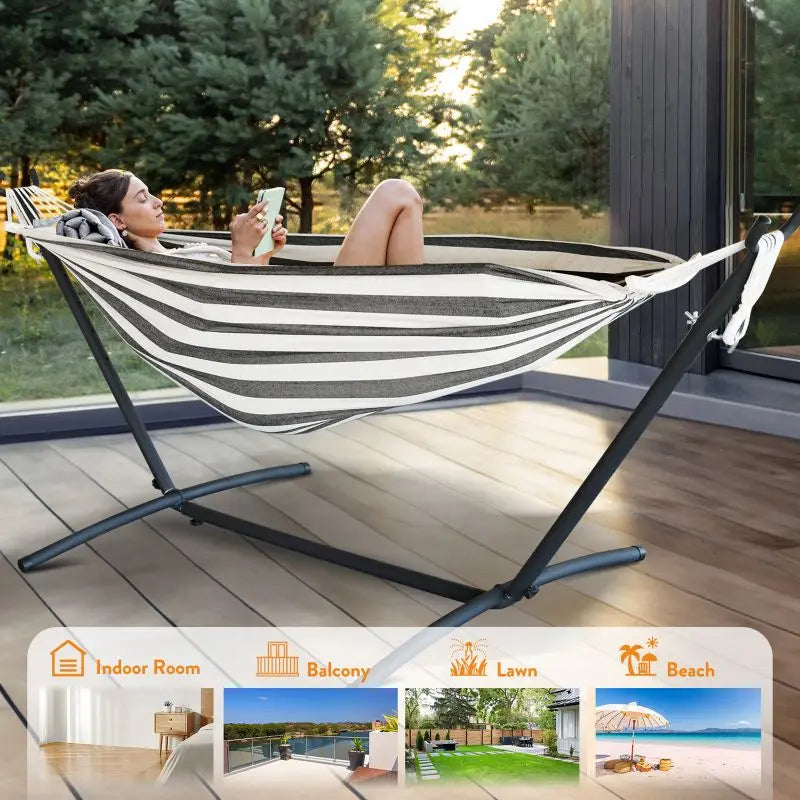 Gyroor Adjustable Stand Hammock With Storage Bag For Outdoor Camping