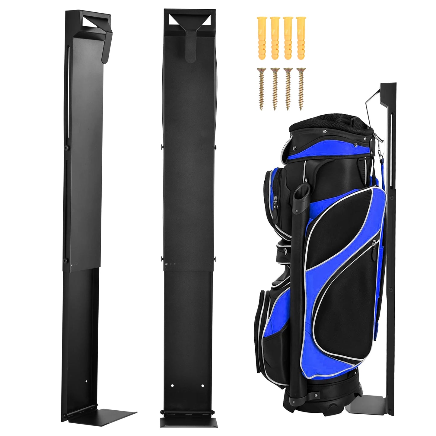 Heavy Duty Adjustable Steel Golf Bag Wall Mount Rack