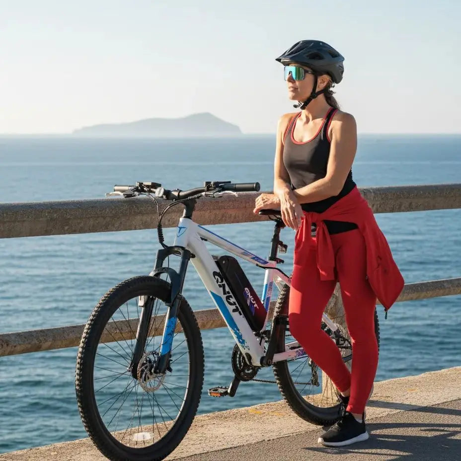 QNUT 1000W Peak Electric Mountain Bike With 10Ah Removable Battery