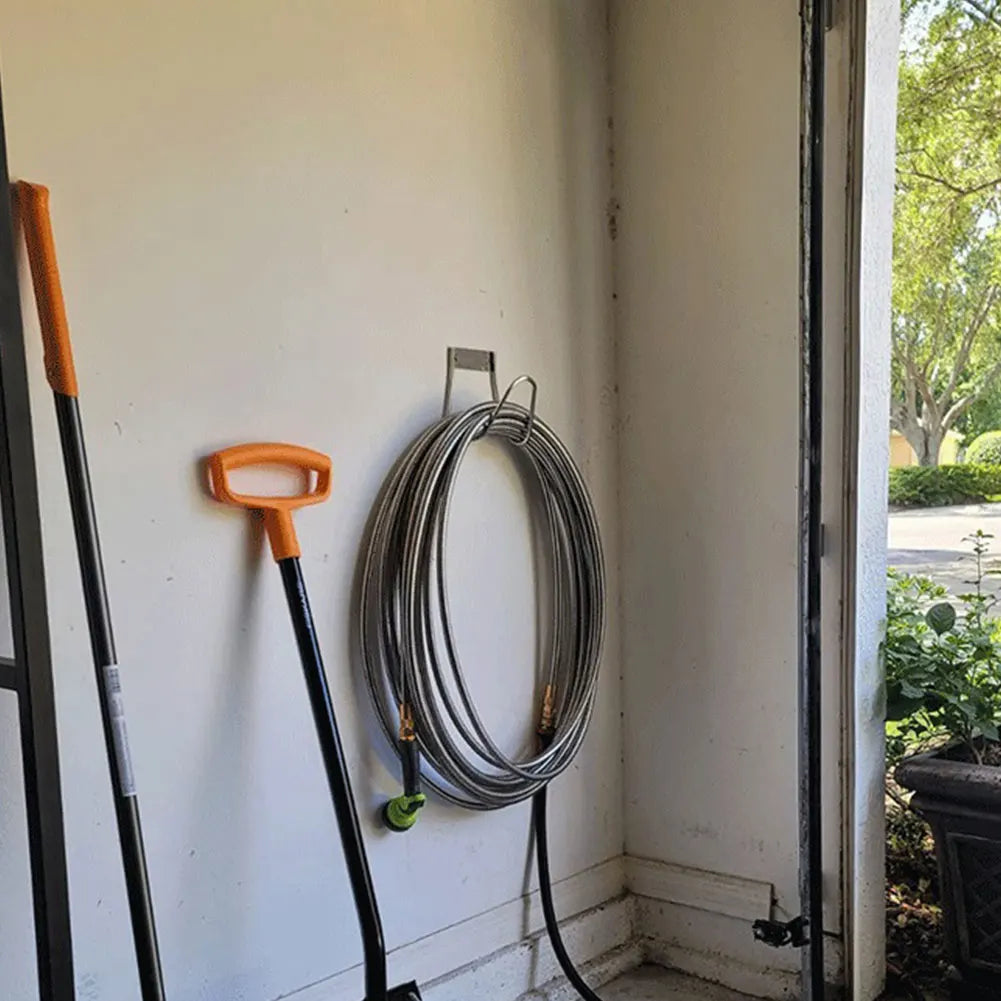 Shunmaii Stainless Steel Garden Hose Holder Wall Mount