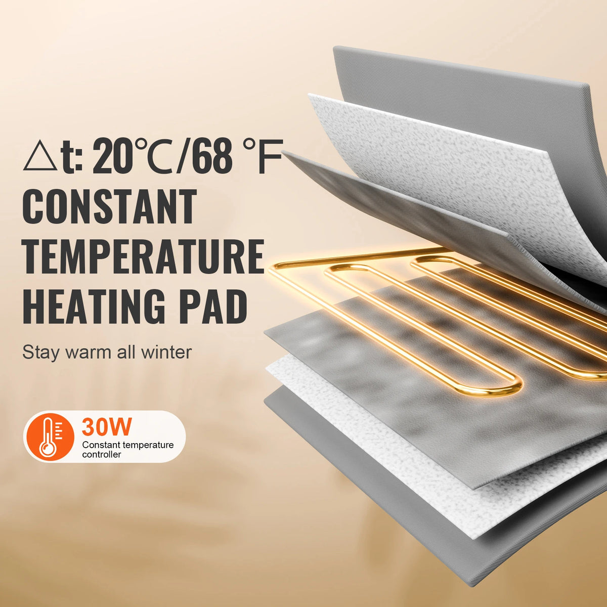 SucceBuy Elevated Heated Cat House With Adjustable Temperature Timer Control