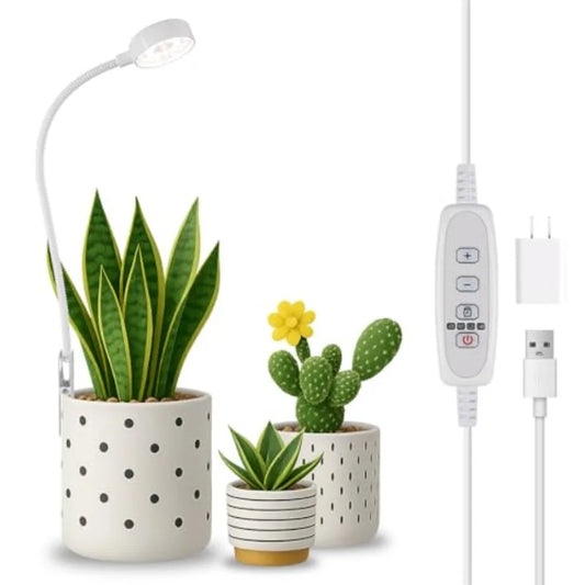 Indoor Led Grow Light With Pot Clip For Succulent Plants