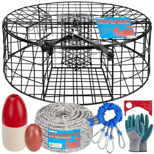 Heavy Duty Vinyl Coated Steel Crab Trap For Pacific Crabbing