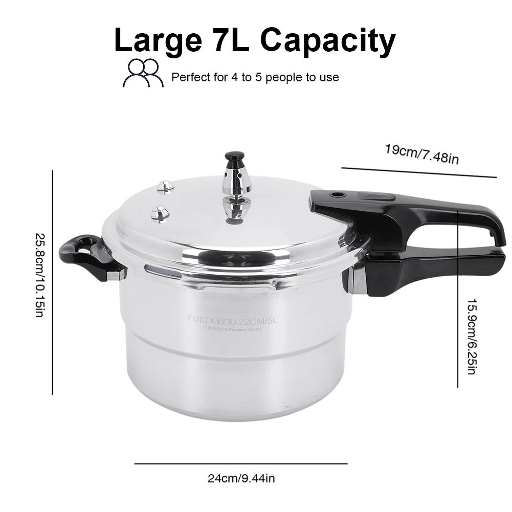 Aliilee Aluminum Alloy Pressure Cooker With Steaming Plate