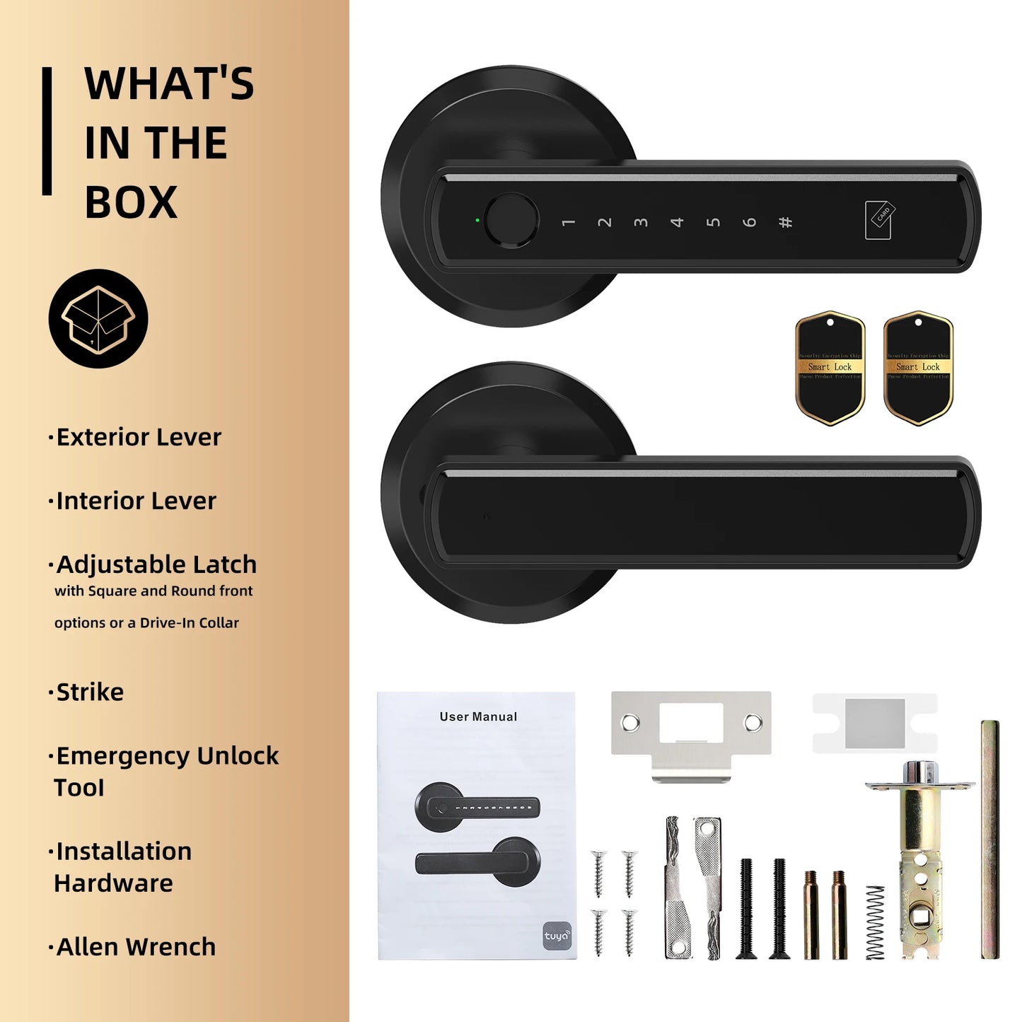 Viladepot Handle Smart Lock Fingerprint Bluetooth Touchscreen Keypad