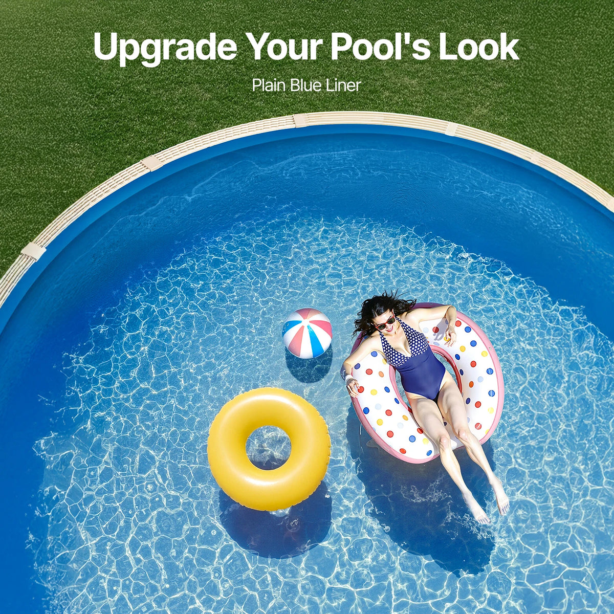 SucceBuy Swimming Pool Liner Replacement Vinyl Overlap Style