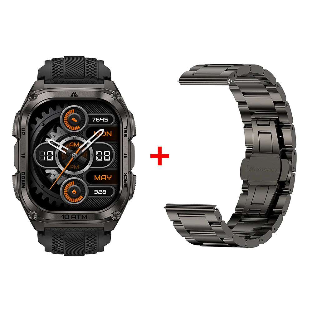 KOSPET Tank GPS Smartwatch With Offline Maps And Health Tracking