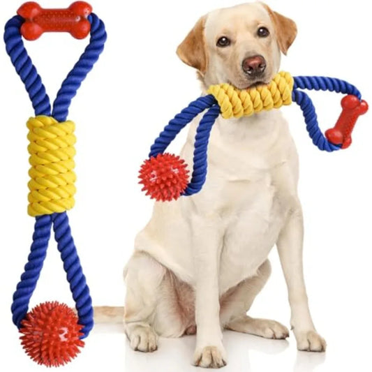Interactive Dog Rope Tug Toys, Durable Chew Toys For Dogs