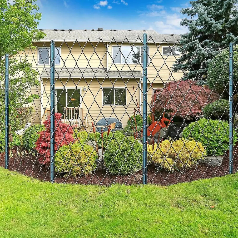 10-Pack Heavy-Duty Metal U-Posts with Step-in Stakes, No Need for Digging or Garden Wire for 5-Foot Mesh Fencing and Yard Signs