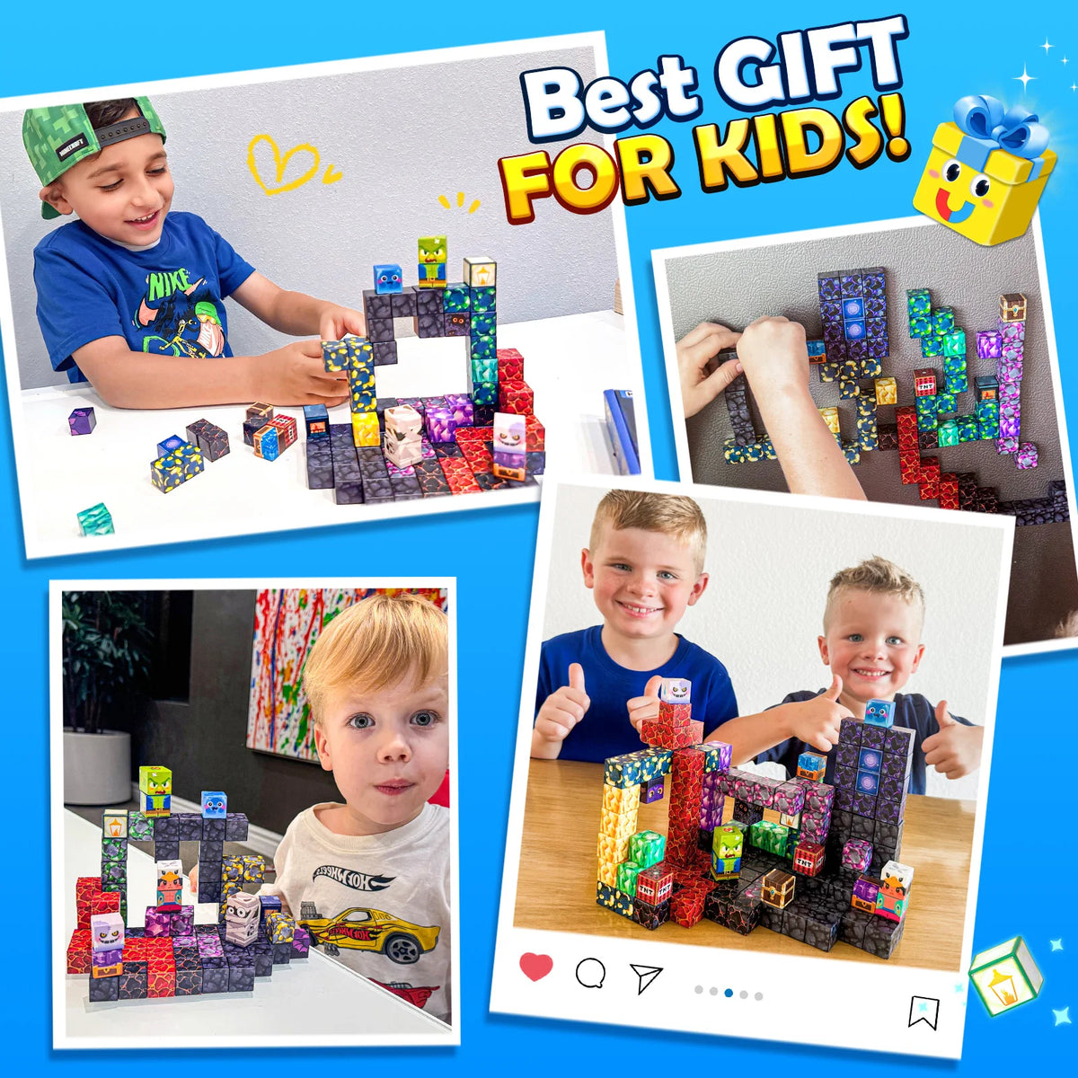 Coodoo Magnetic Building Blocks STEM Educational Toys For Kids