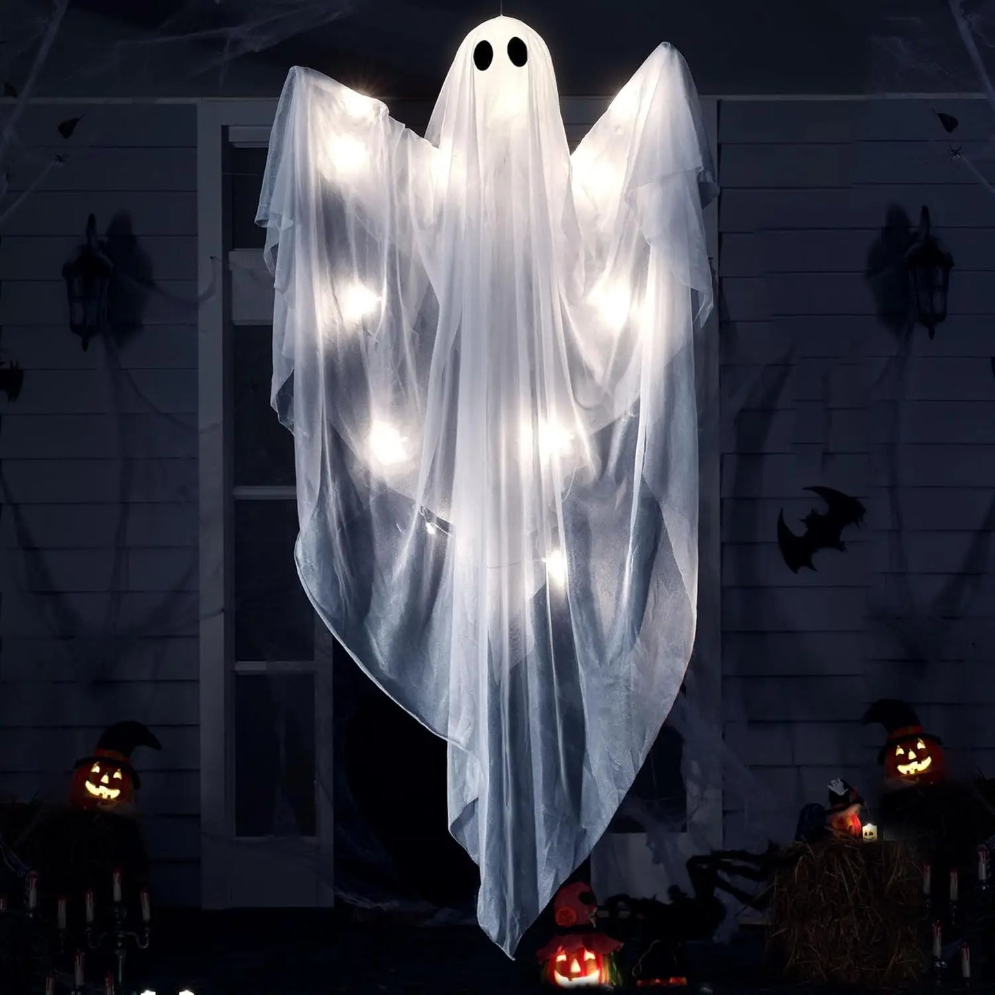 Halloween Hanging Light Up Ghost Decoration For Indoor Yard
