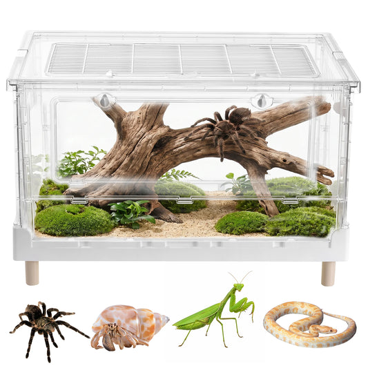 Clear Acrylic Foldable Reptile Terrarium With Front Opening Door