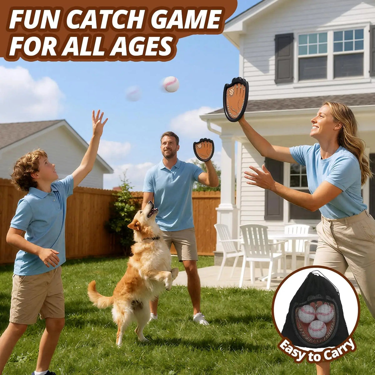 Kids Interactive Sticky Catch Ball Game With Two Paddles