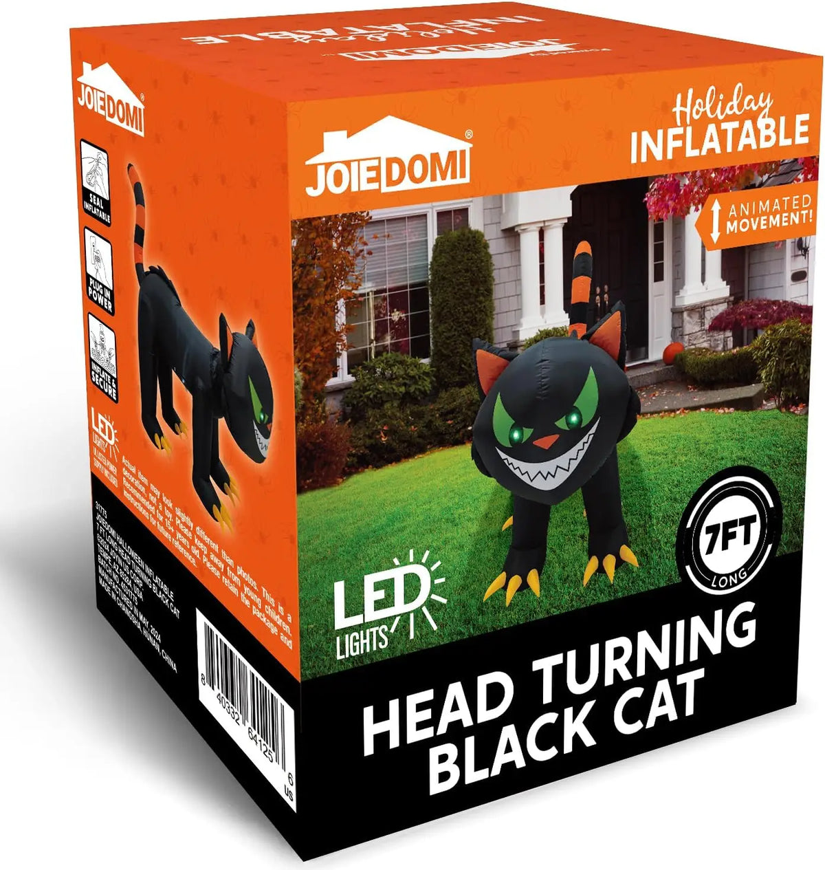 Joyfy Halloween Inflatable Cat Outdoor Yard Decor With Led Lights