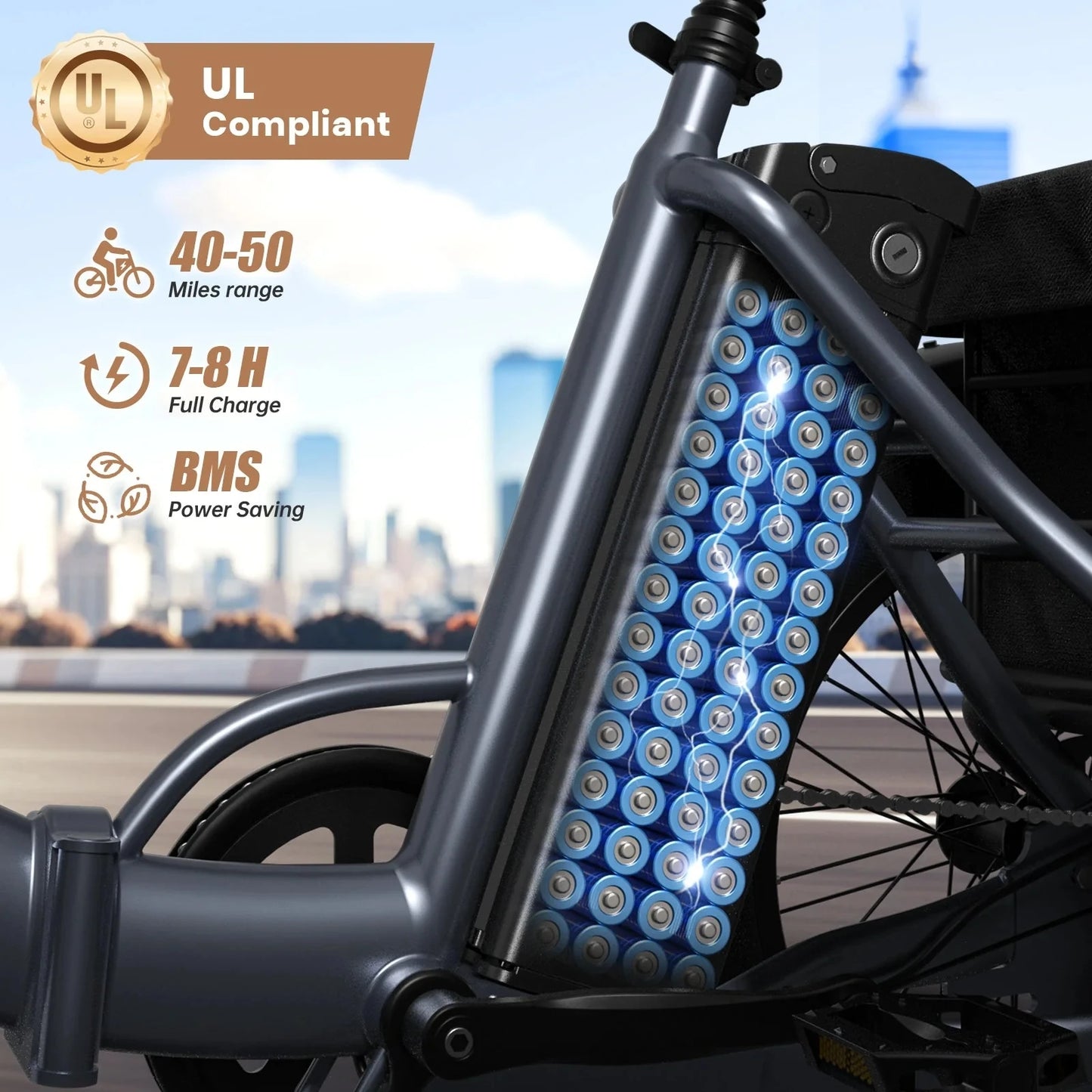 QRONGE Lava 1000W Peak Electric Tricycle Featuring Folding Fat Tires