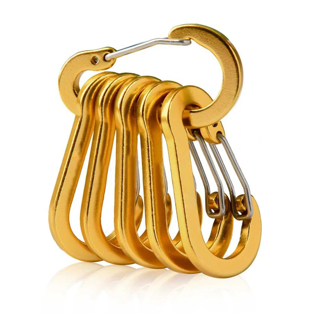 West Biking Multifunctional D Shape Carabiner Spring Snap Clip