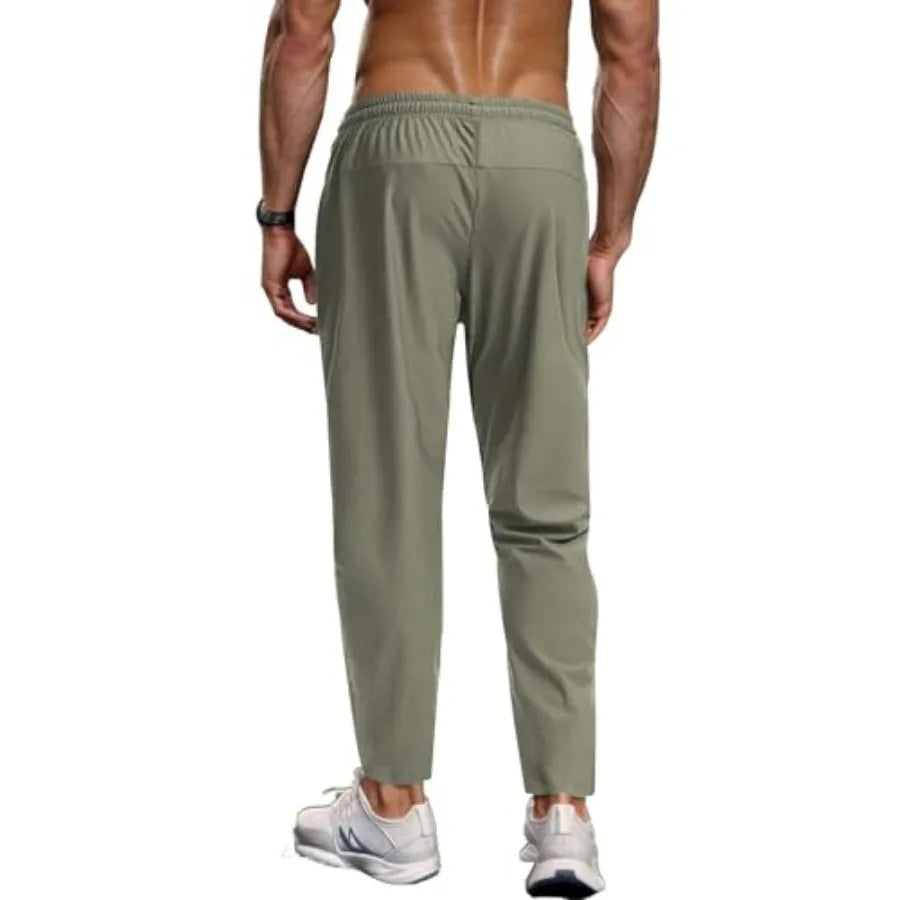 Hidkat Men's Hiking Pants Quick-Dry Lightweight Sweatpants Outdoor Fishing Pants Water Resistant with Zipper Pockets