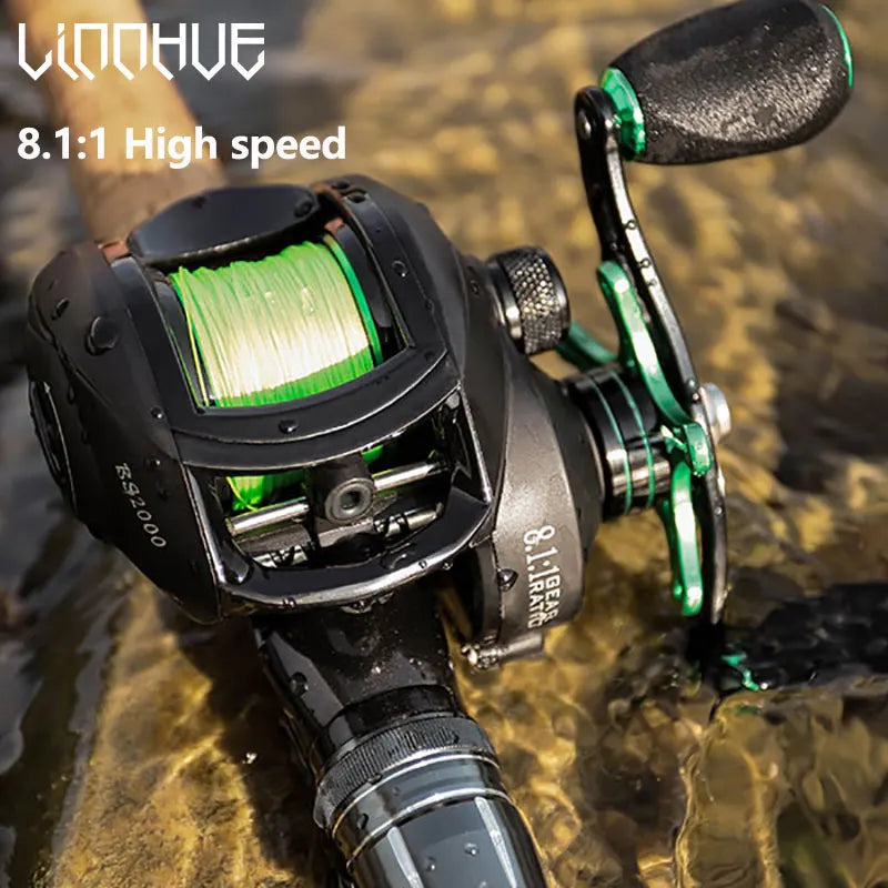 LINNHUE High Speed Baitcasting Fishing Reel With Spare Spool