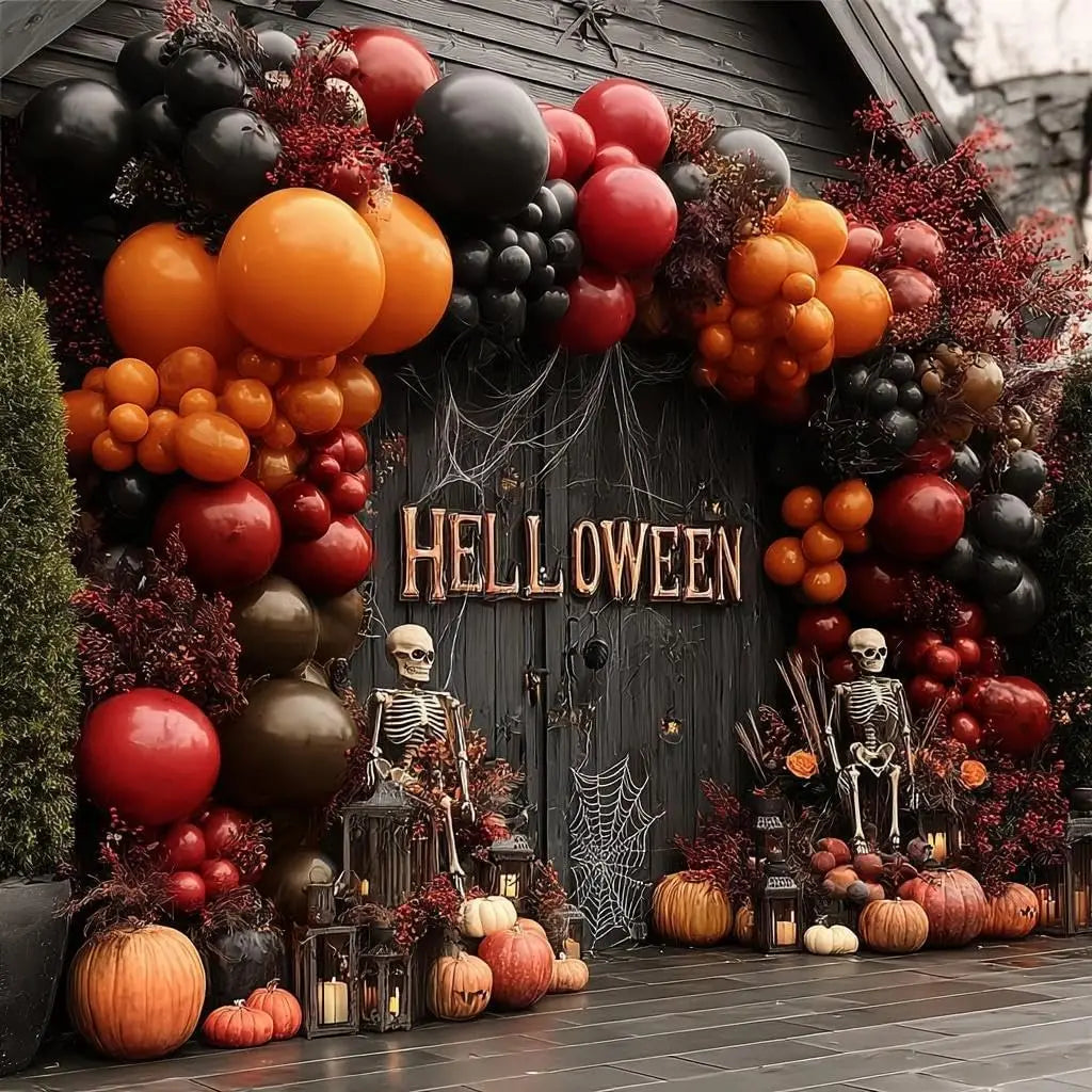 Premium Halloween Latex Balloon Arch Garland Party Kit