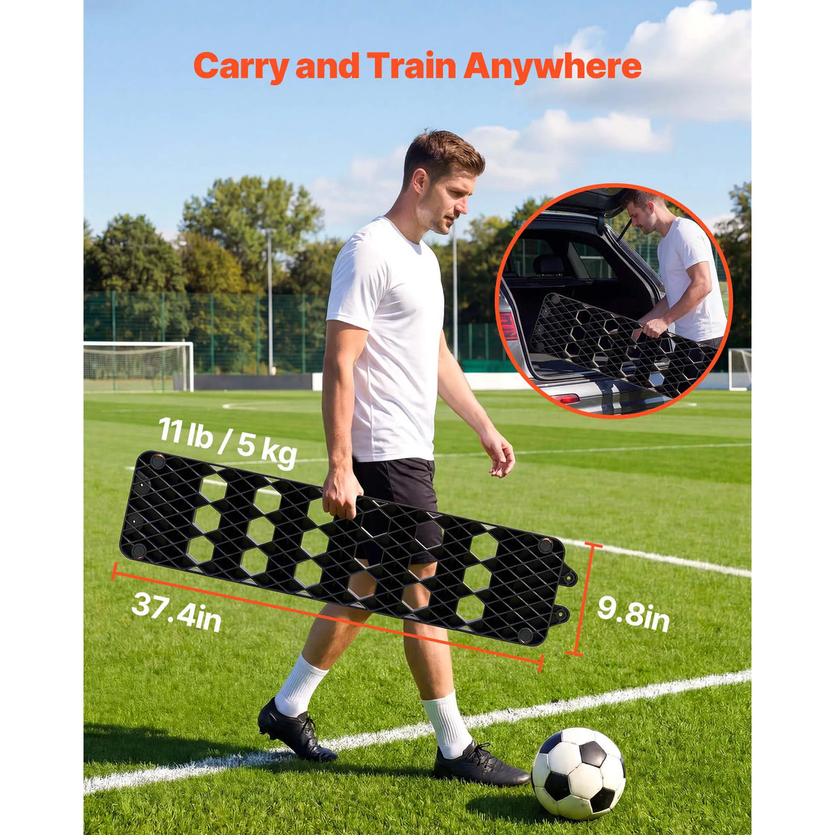 SucceBuy Adjustable Soccer Rebounder Board Kickback Trainer
