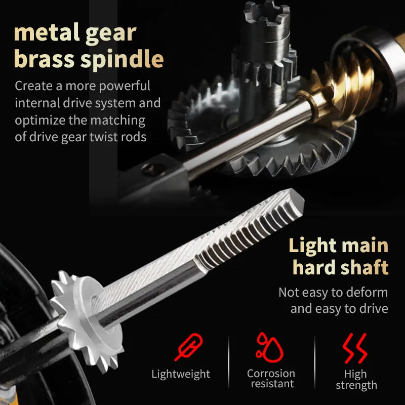 Two Handle Spinning Fishing Reel Aluminum Alloy Cross Spool