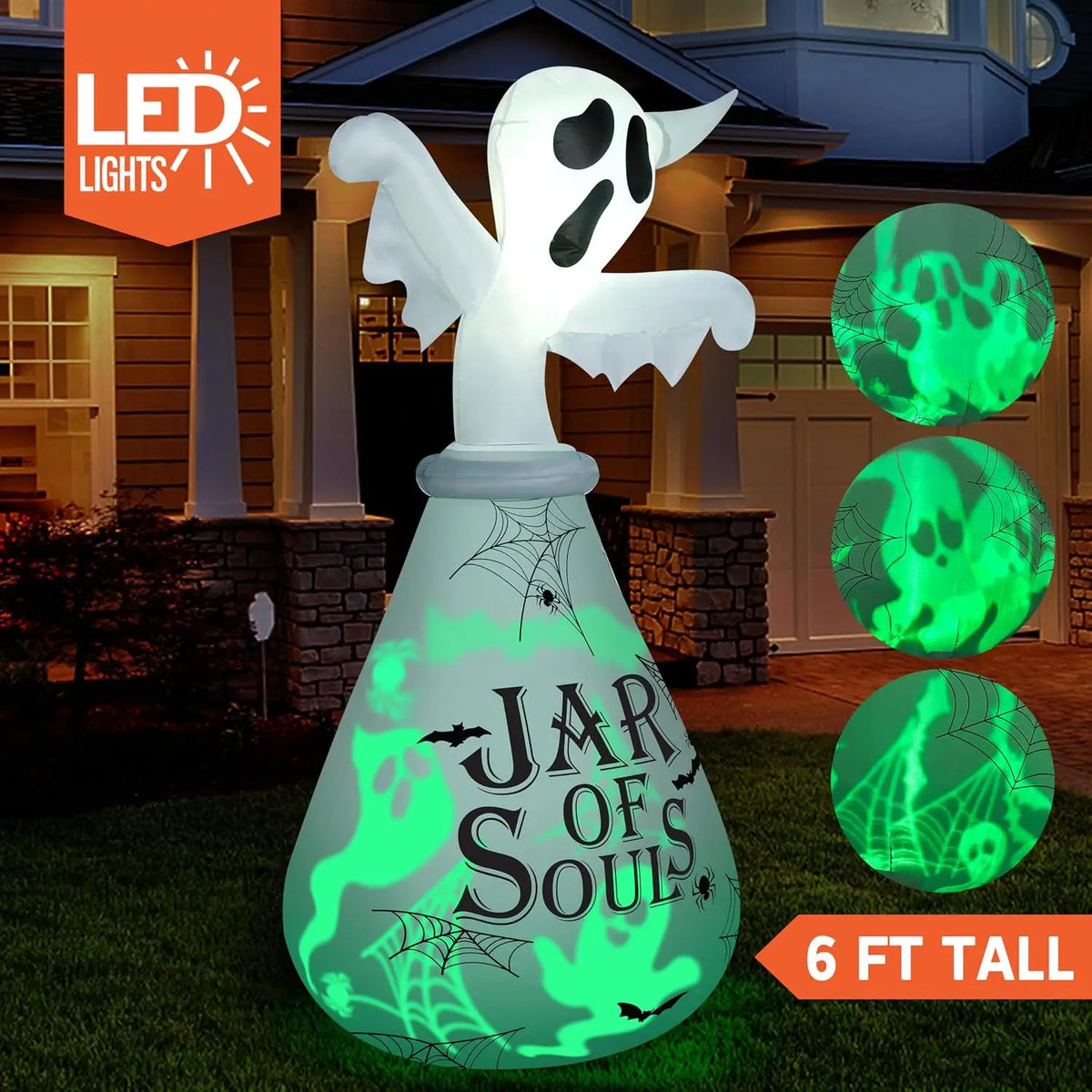 Joyfy Ghost Inflatable Outdoor Halloween Yard Decoration