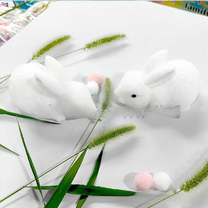White Rabbit Resin Slow Rebound Squishy Fidget Stress Relief Toy