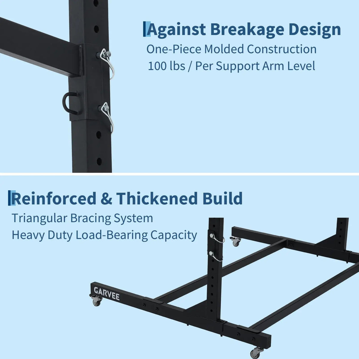 Heavy Duty Adjustable Kayak Storage Rack With Wheels For Garage