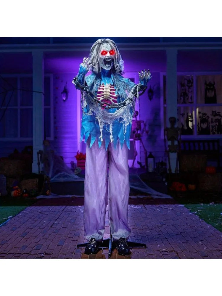 Joyfy Animatronic Zombie Halloween Standup Decoration Prop