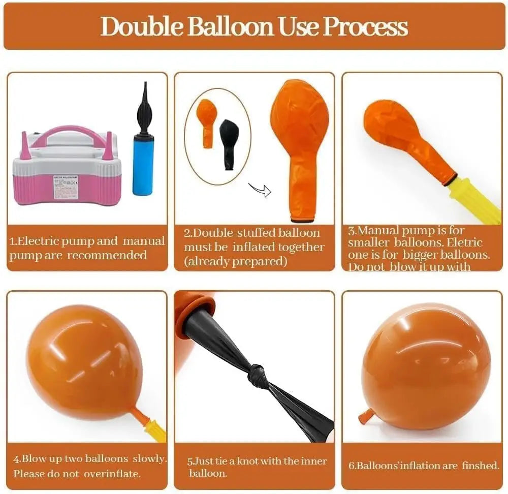 Premium Halloween Latex Balloon Arch Garland Party Kit
