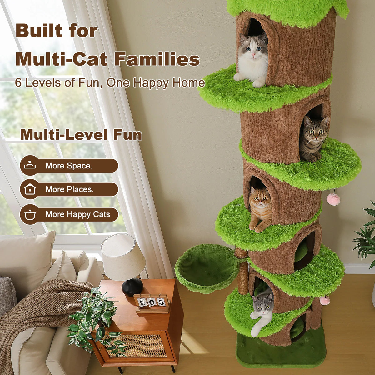 PAWZ Road Floor To Ceiling Cat Tower With Sisal Posts