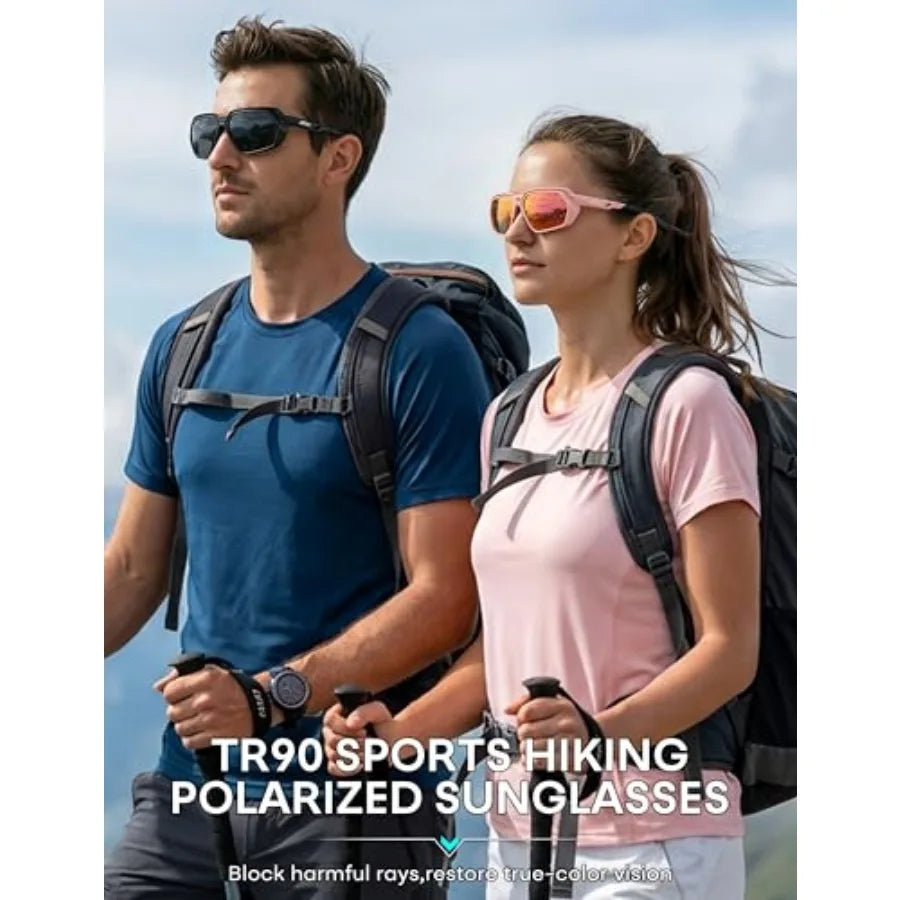 Sports Polarized Sunglasses With UV400 Protection And TR90 Frame