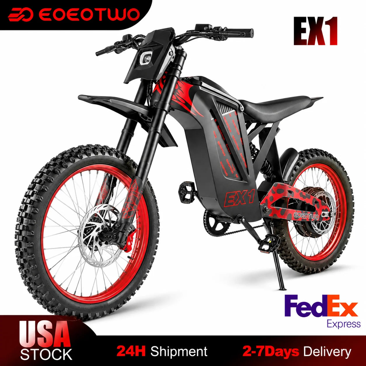 Electric Dirt Bike, 3000W 40MPH Electric-Motorcycle with 48V25AH Battery Ebike, Hydraulic Brakes & Full Suspensions Mountain Off-Road E Dirt Bike,for Teens & Adults