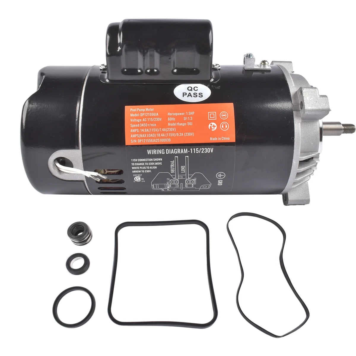 AP03 Swimming Pool Pump Motor for Century Hayward Max-e-Glas UST1152 1.5 HP 115/230V