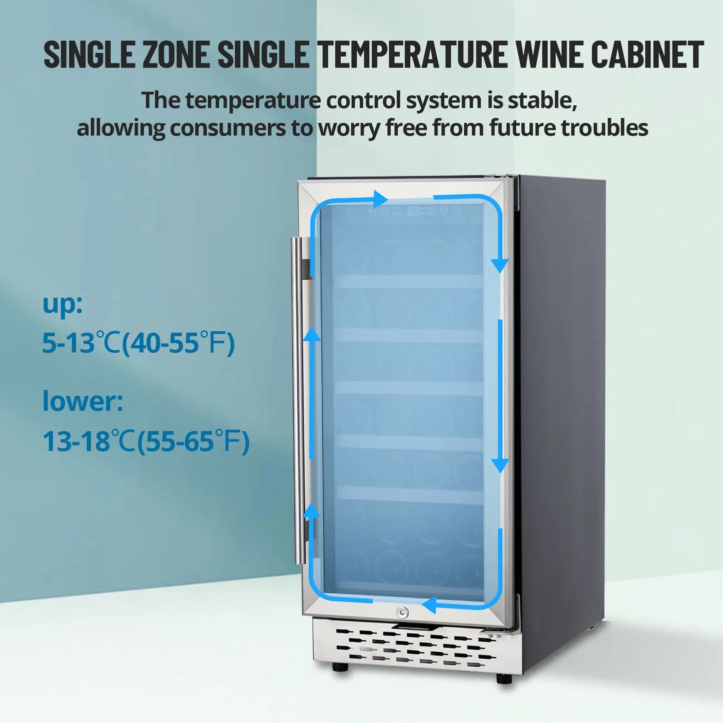 Acekool Single Zone Wine Refrigerator With Digital Thermostat
