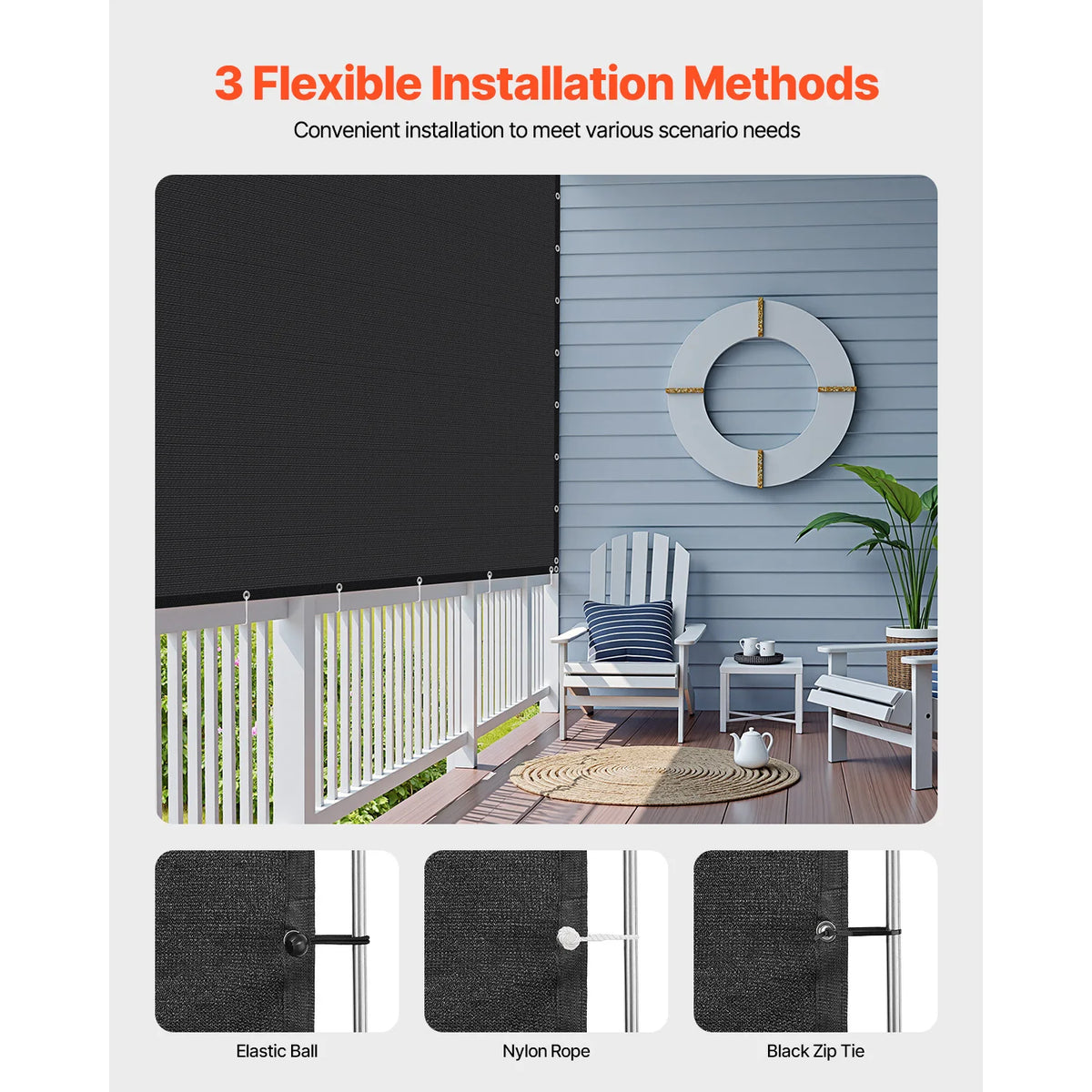 SucceBuy HDPE Sun Shade Cloth Outdoor Garden Privacy Canopy