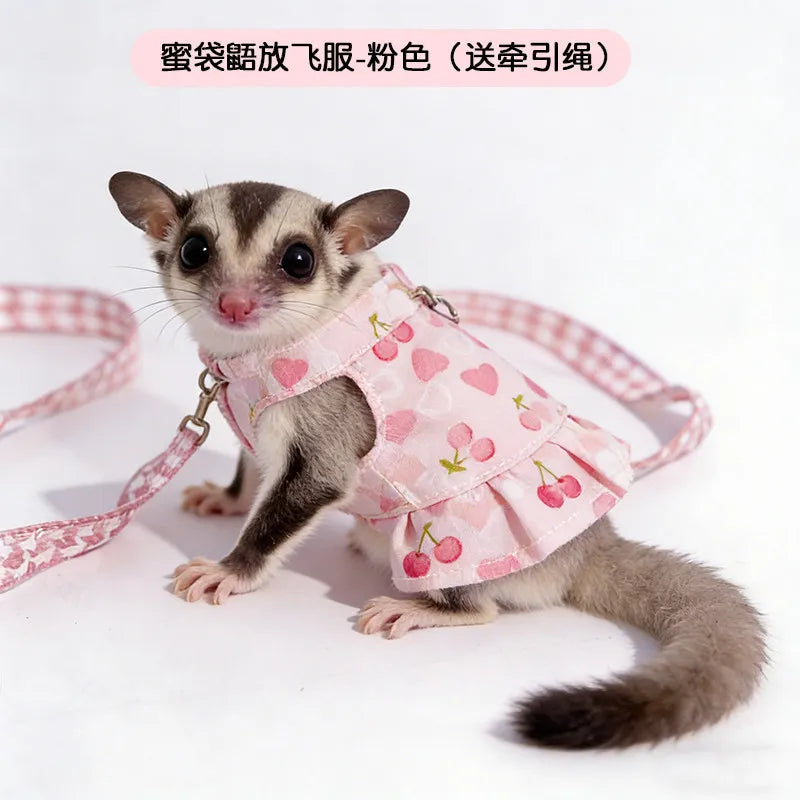Adjustable Pet Harness With Leash For Sugar Gliders And Ferrets
