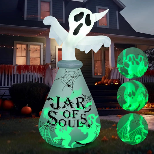 Joyfy Ghost Inflatable Outdoor Halloween Yard Decoration