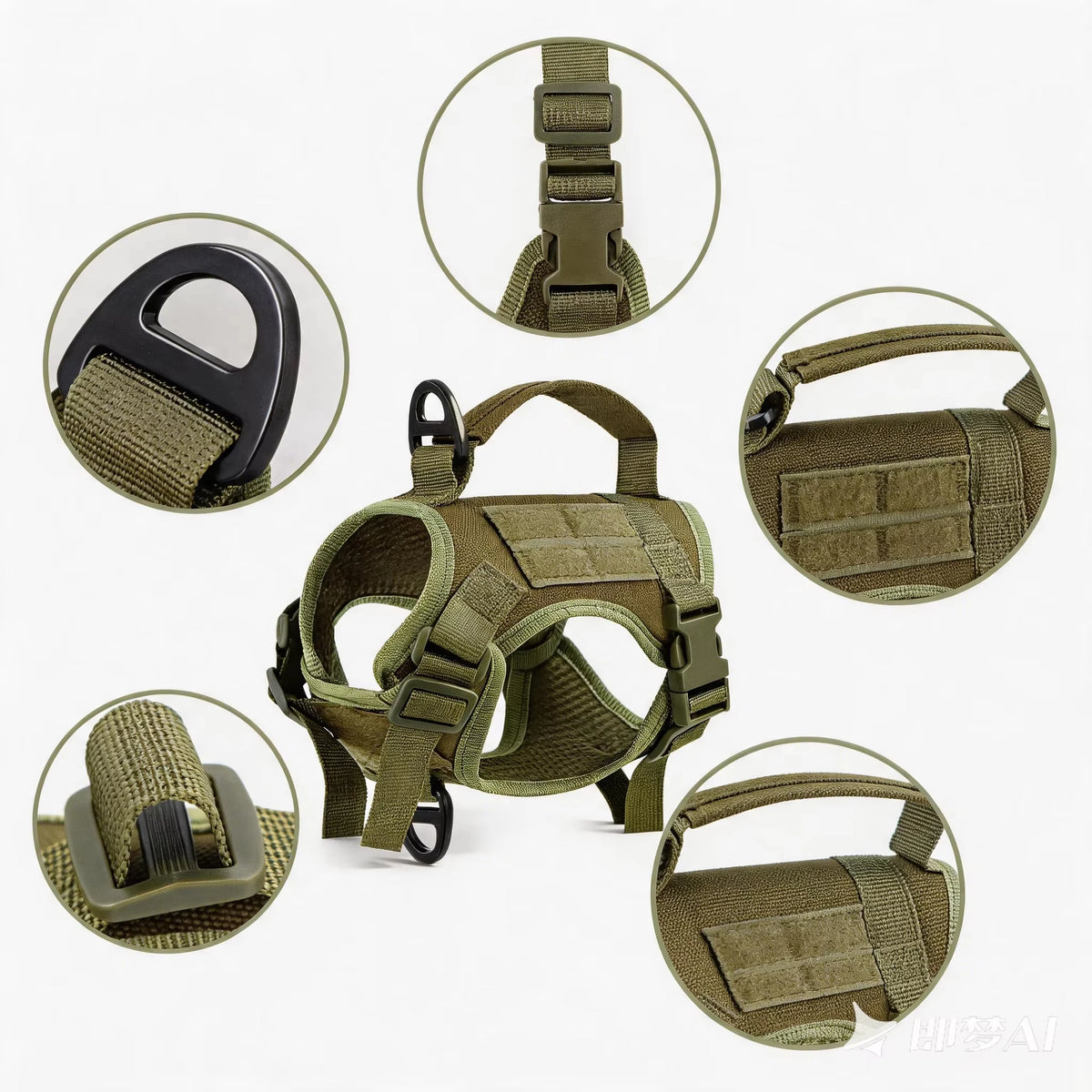 Petravel Tactical Cat Harness And Leash Set With Handle