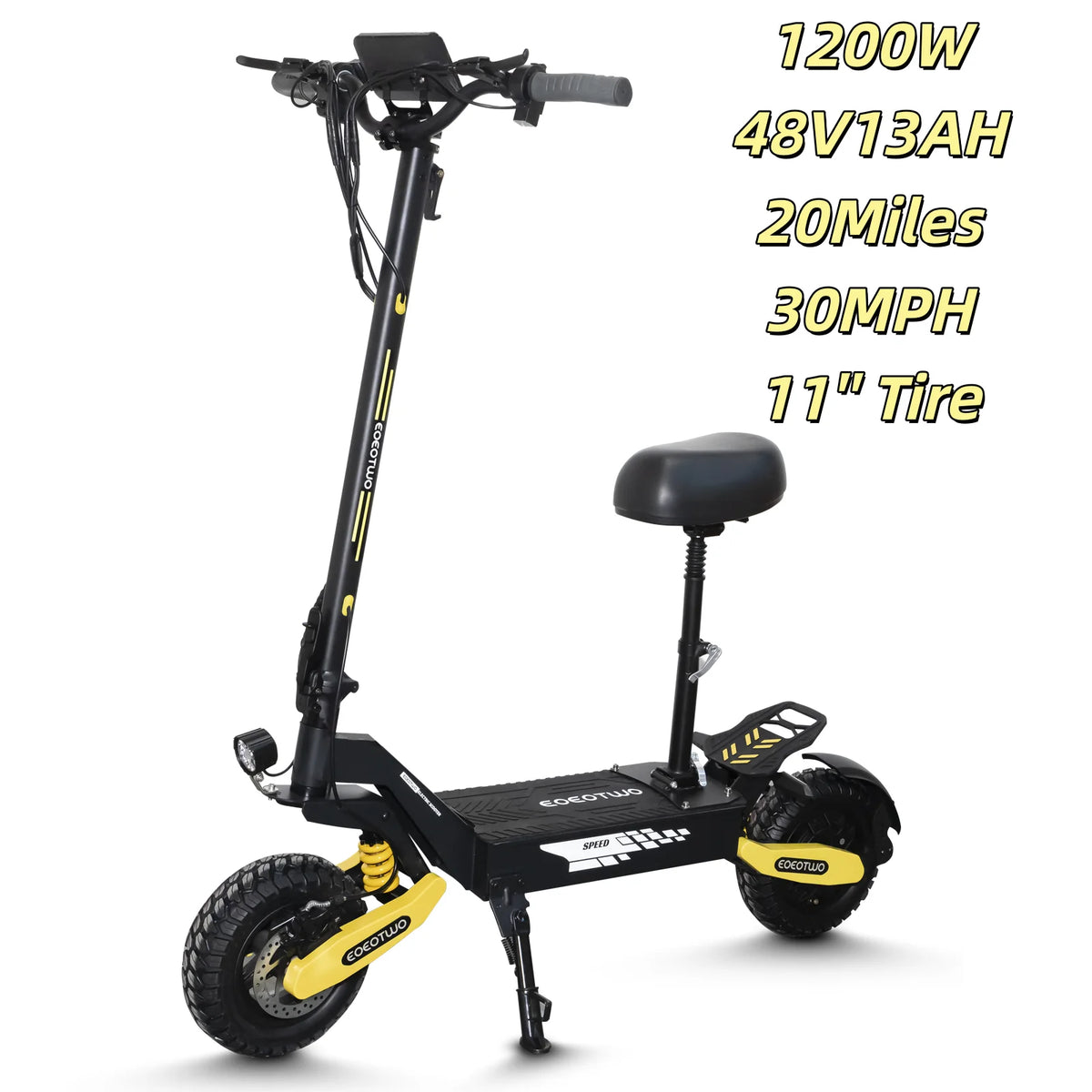 Eoeotwo 1200W Off Road Electric Scooter For Adults Foldable