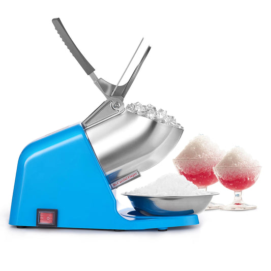 SucceBuy Ice Crusher Machine 286lbs Per Hour Electric 4 Blades Snow Cone Maker 300W 2000RPM Ice-Shaver for Home Commercial Use