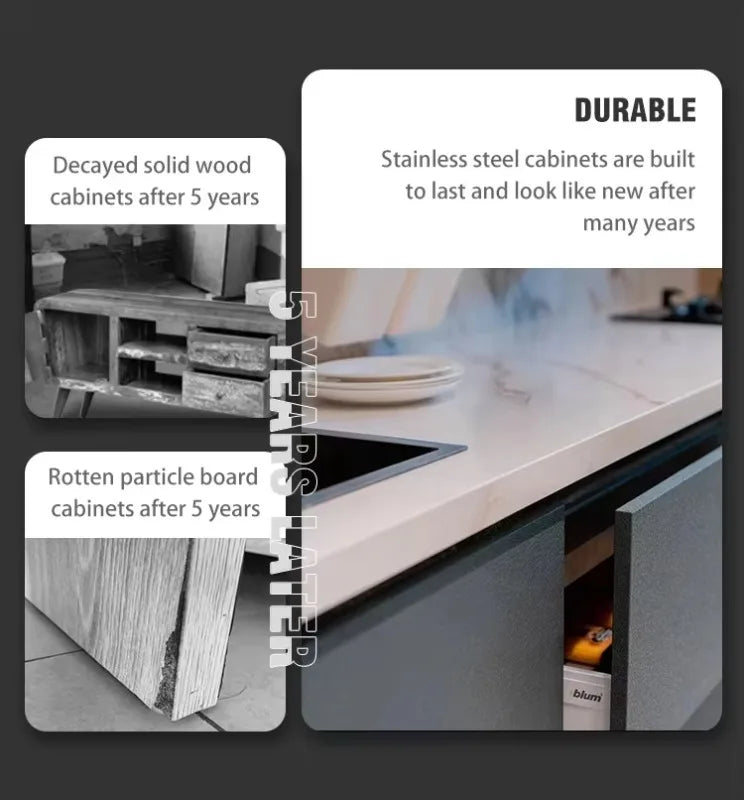 Stainless Steel Outdoor BBQ Kitchen Pod With Roller Shutters