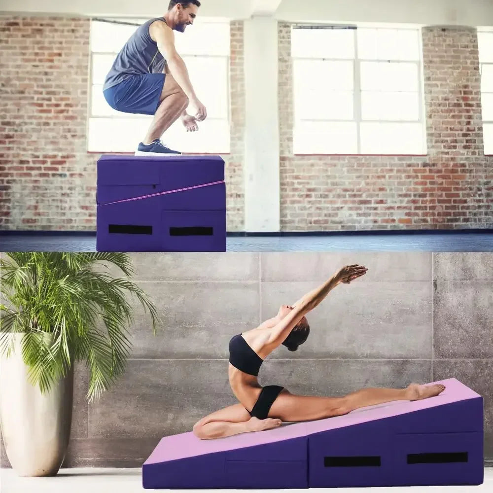 Tumbling Mat With Handles For Gymnastics Yoga And Core Training