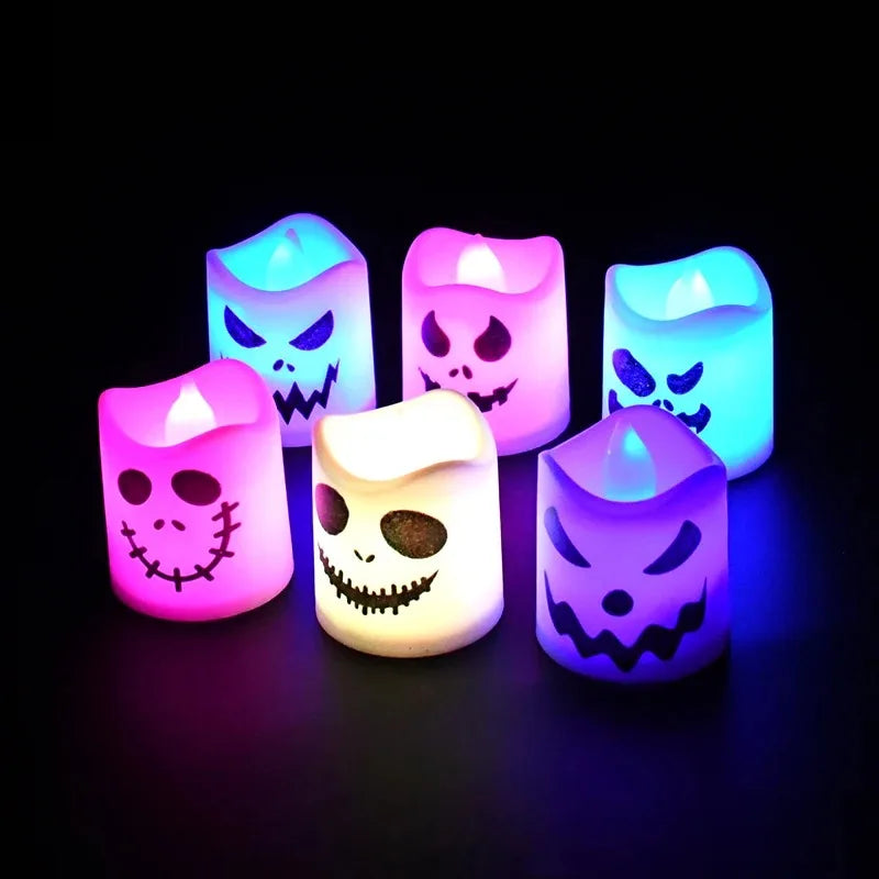 Halloween LED Ghost Pumpkin Candle Light Glowing Party Decoration