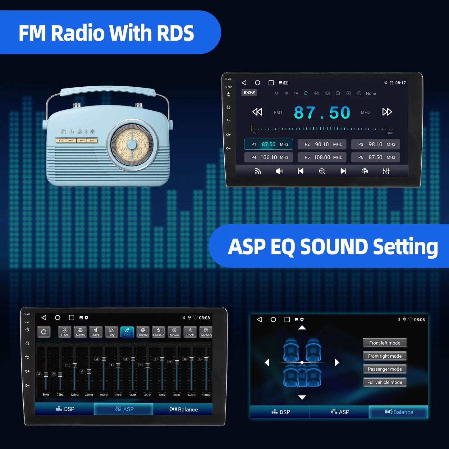 Essgoo Wireless CarPlay Android Auto Car Stereo Radio With GPS
