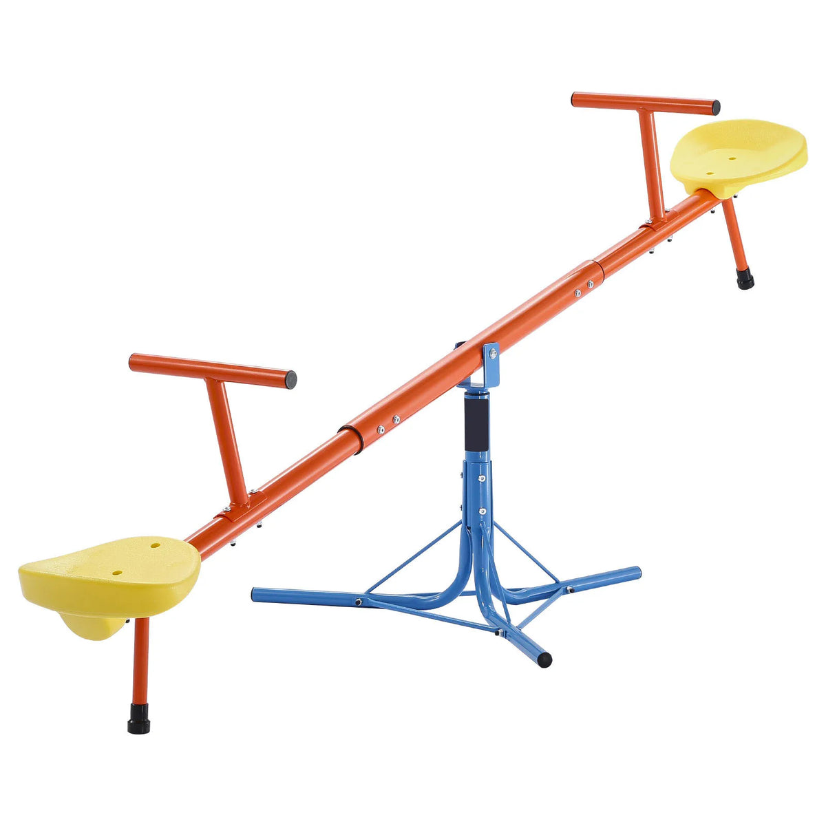 Kids Dual Seat Teeter Totter With 360 Spin Outdoor Playground